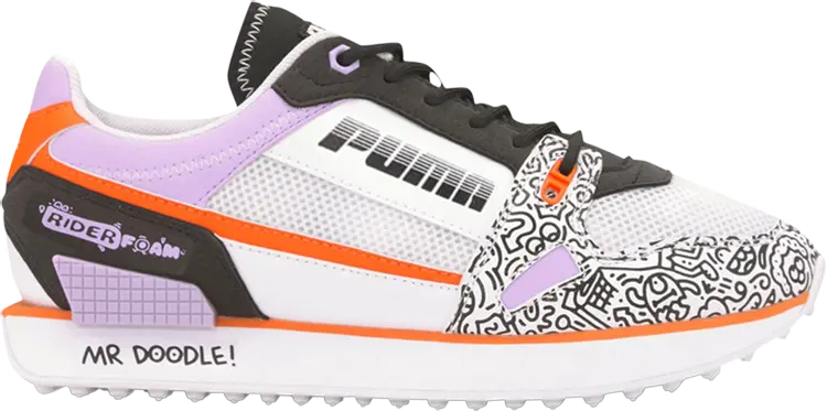 

Кроссовки Puma Mr. Doodle x Wmns Mile Rider Wavy Doodles, белый