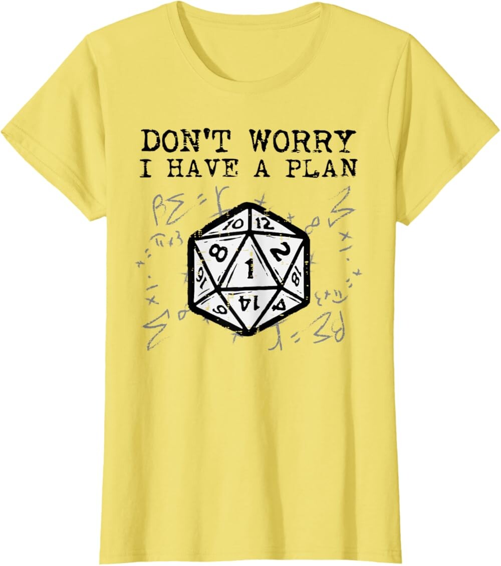 

Женская футболка RPG Gamer Dont Worry I Have Plan, желтый