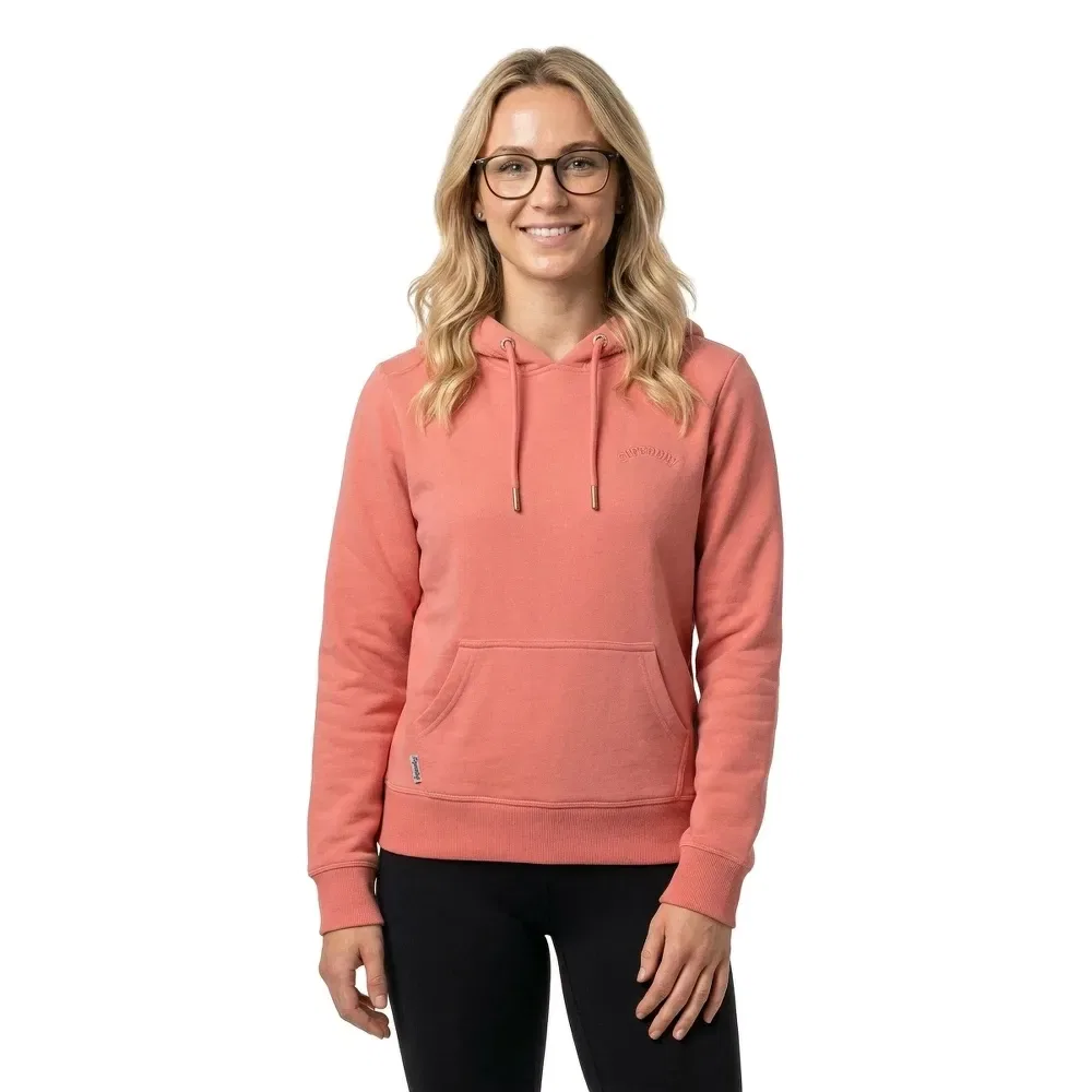 Худи Essential Logo Emb Superdry, розовый — фото 3