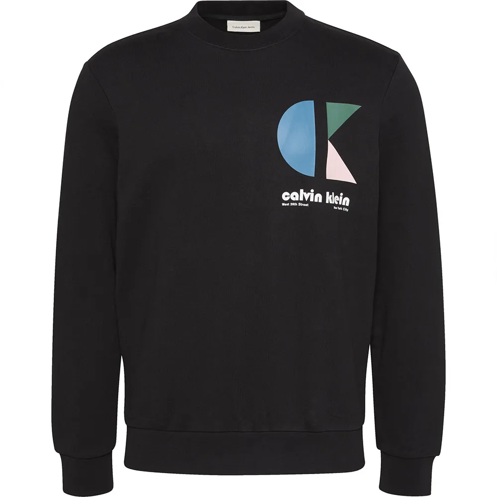 

Толстовка Calvin Klein Jeans Monologo 350 Terry Bauhaus, черный