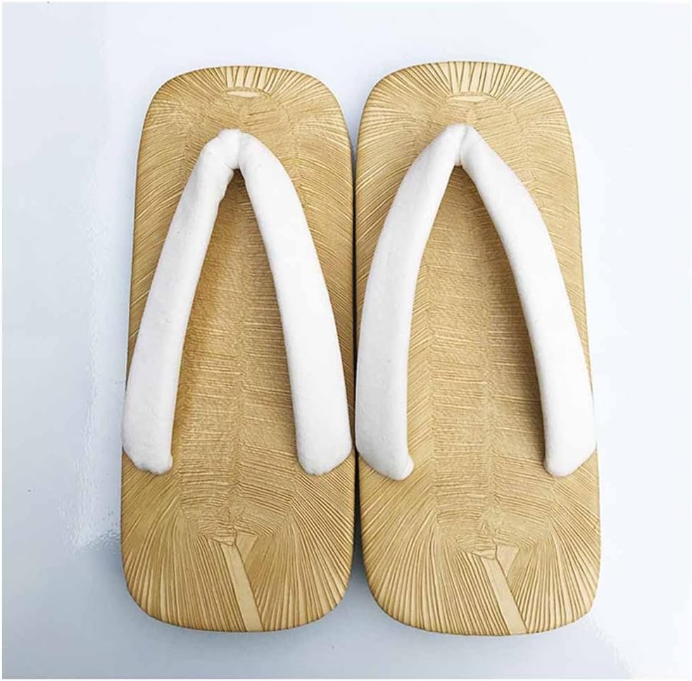 

Японские деревянные сабо GHYUB, сандалии из искусственной кожи, традиционная обувь гета, шлепанцы для мужчин, повседневные мягкие нескользящие тапочки с открытым носком для женщин и мужчин (цвет: белый, размер: EUR44/45)