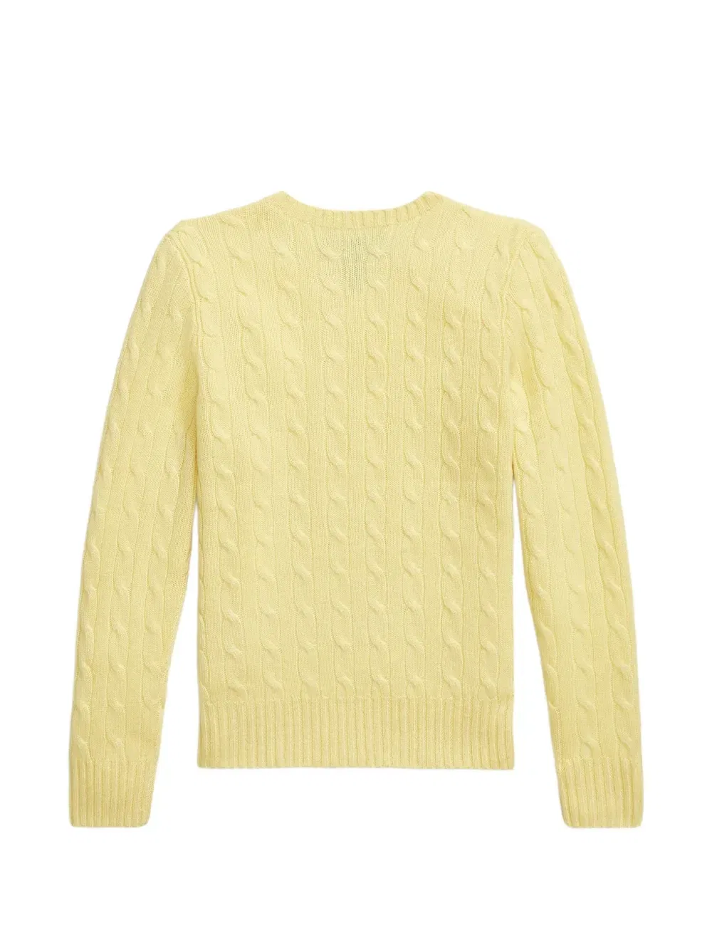 Свитер фактурной вязки с круглым вырезом Polo Ralph Lauren Kids, желтый — фото 2