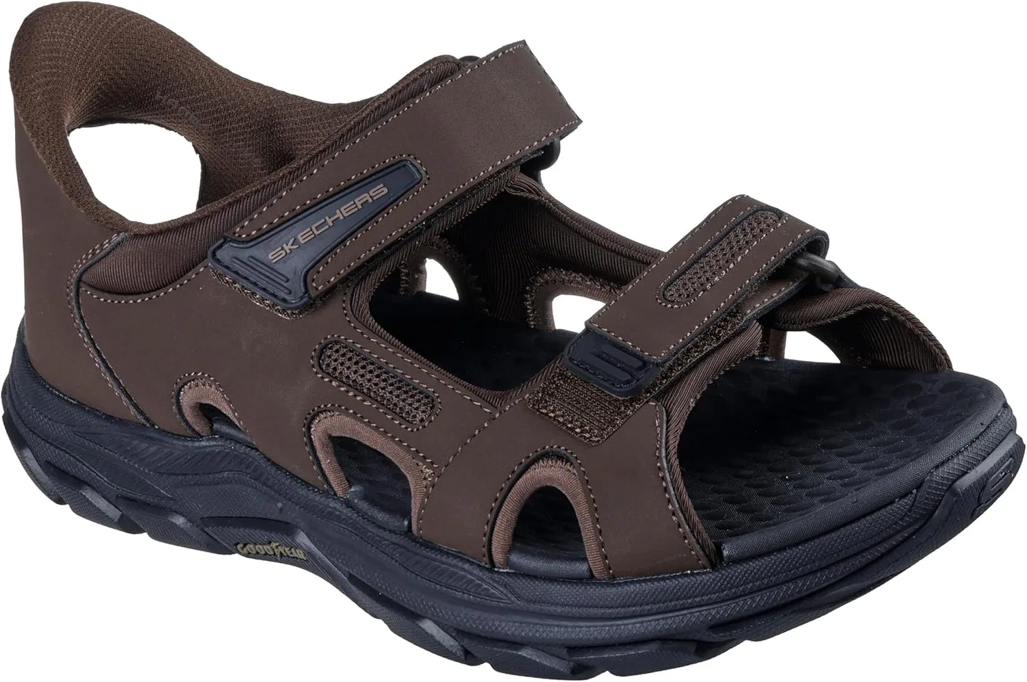 Сандалии с двумя ремешками Skechers, темно-коричневый Skechers USA Men's