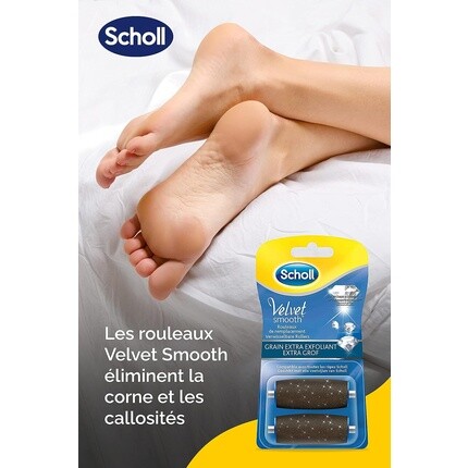 Velvet Smooth Express Pedi Crystal Diamonds Экстра отшелушивающие зерна Замена 2 рулона — 2 шт., Scholl — фото 2
