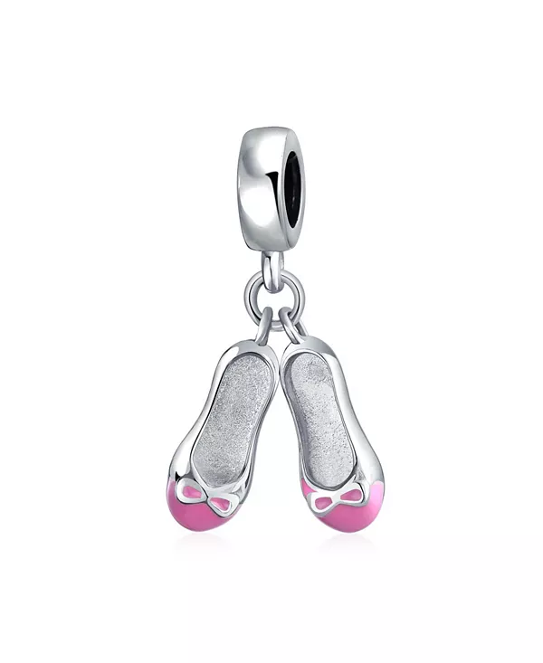 

Бусина-Подвеска в виде балеток с розовой эмалью из стерлингового серебра Bling Jewelry, pink
