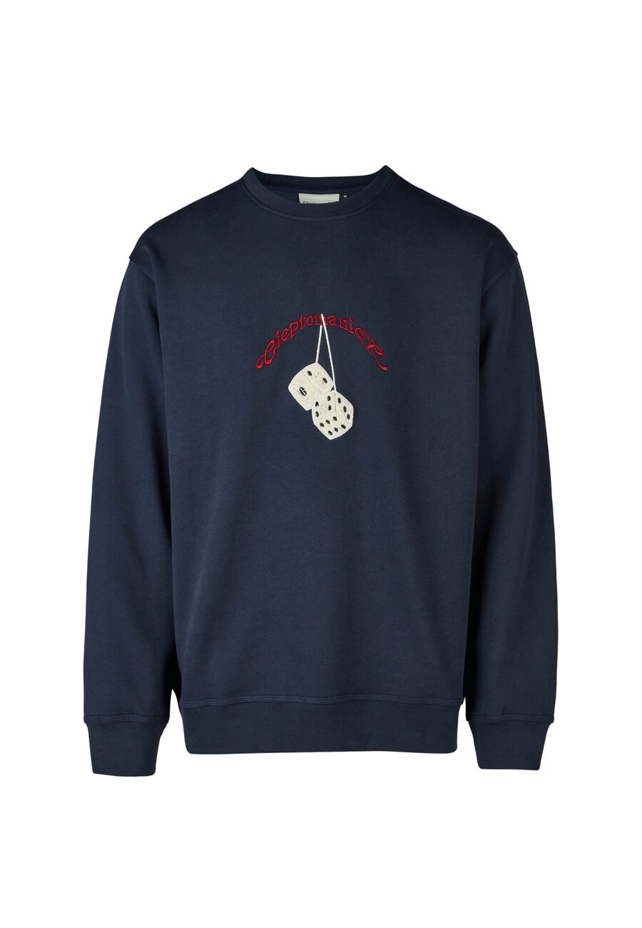 

Толстовка Cleptomanicx Boxy Crewneck Racing, темно-синий
