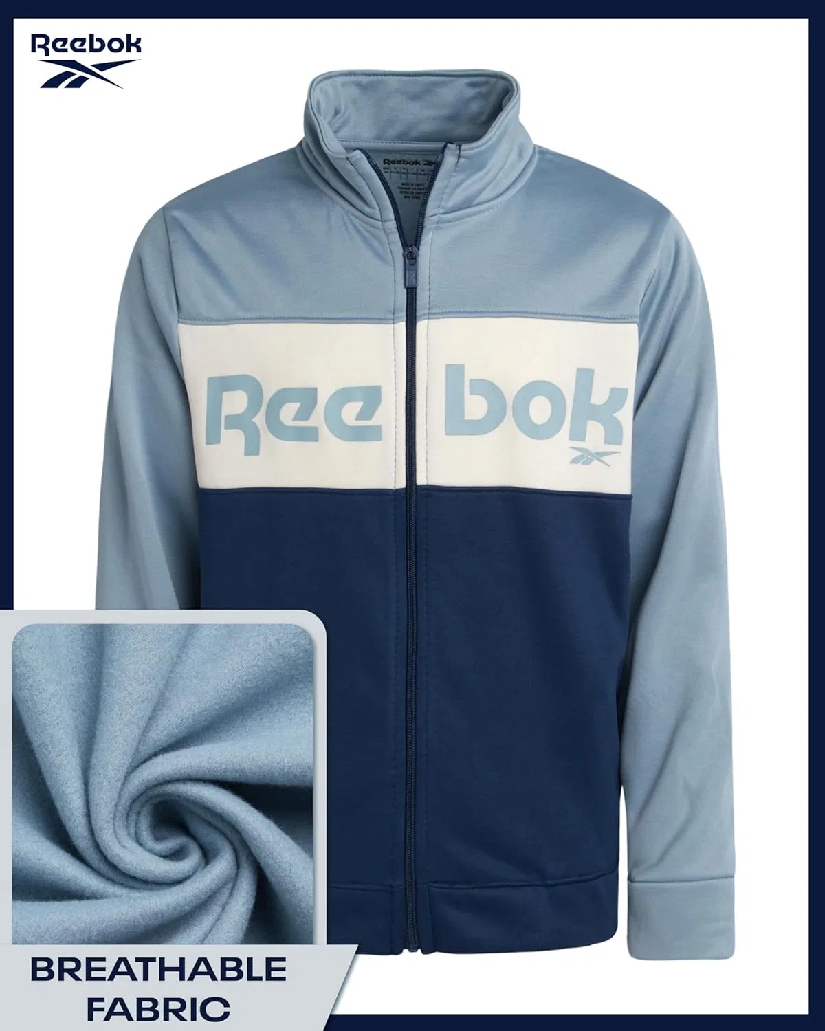 Детский спортивный костюм Reebok, 3 предмета, Batik Blue — фото 4