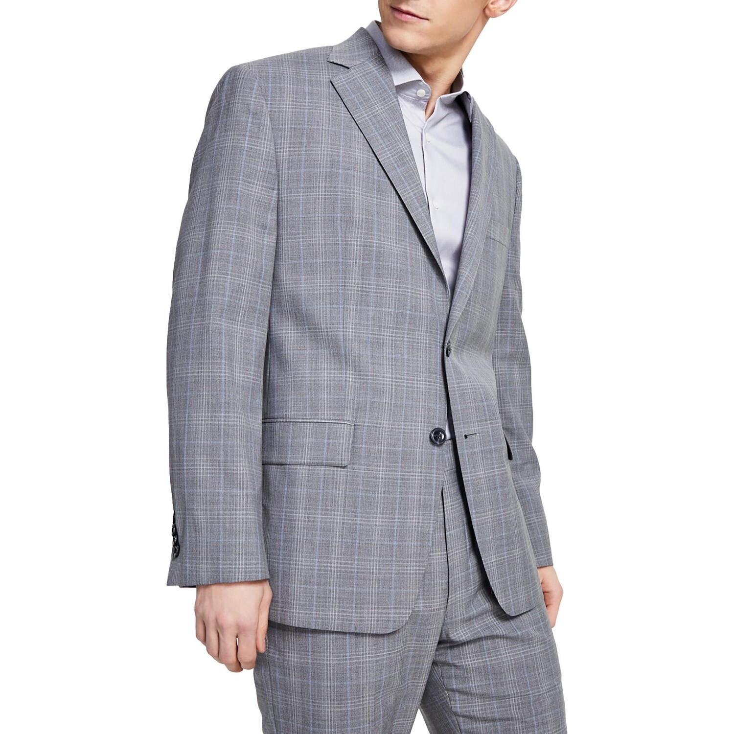 

Мужской пиджак Kris из смесовой шерсти Michael Kors, цвет Light Grey/Blue