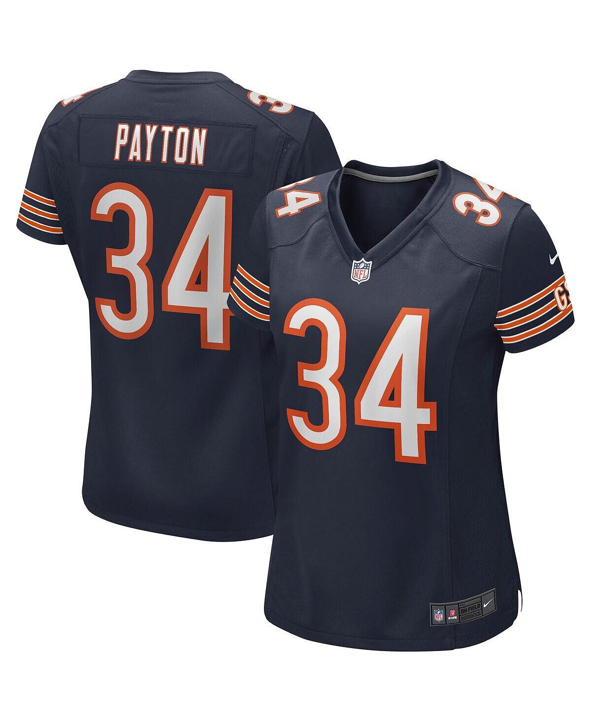 

Женская футболка Walter Payton Navy Chicago Bears Game для пенсионеров Nike, темно-синий