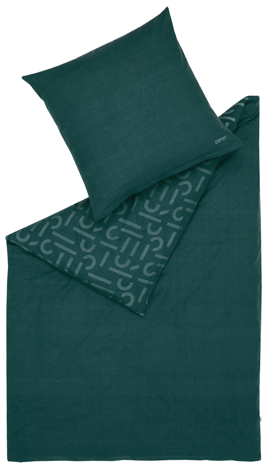 

Двустороннее постельное белье Esprit, 135x200 см, зеленый/темно-зеленый