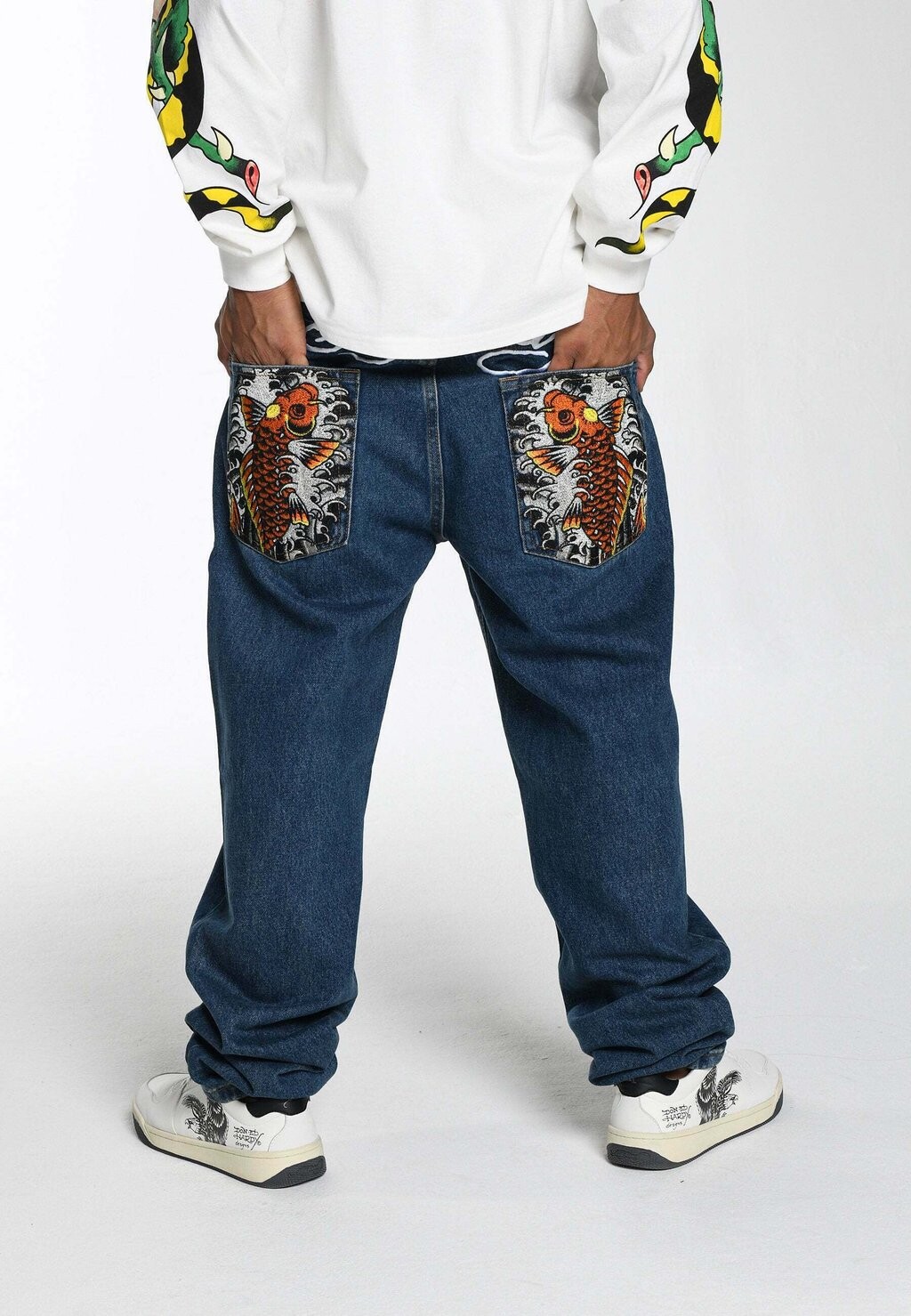 

Джинсы Baggy Koi-Merge Ed Hardy, индиго