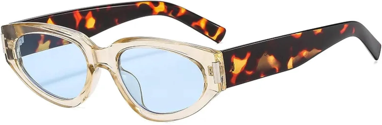 

Солнцезащитные очки «кошачий глаз» с эффектом геля, модные градиентные очки для женщин, защита от УФ-излучения UV400, ретро-очки для мужчин TYUVIVO, Champagne