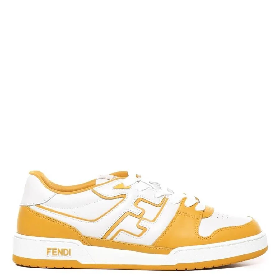 Кожаные низкие кроссовки Fendi Match