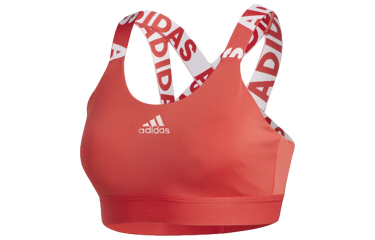 

Бюстгальтер с фирменной надписью Don't Rest, красный Adidas