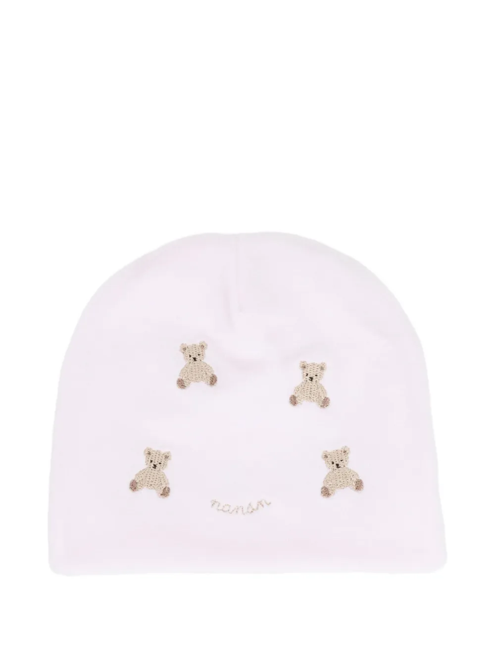 

Шапка с вышивкой в виде мишки NANAN, розовый