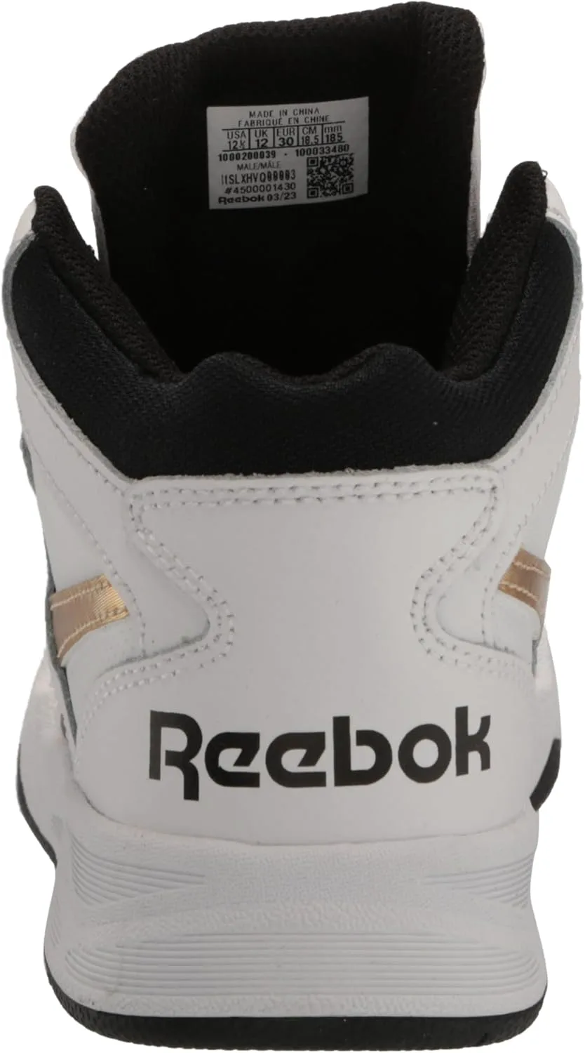 

Кроссовки Reebok BB4500 Court для мальчиков (малыши/старшие дети), белый/черный/металлик