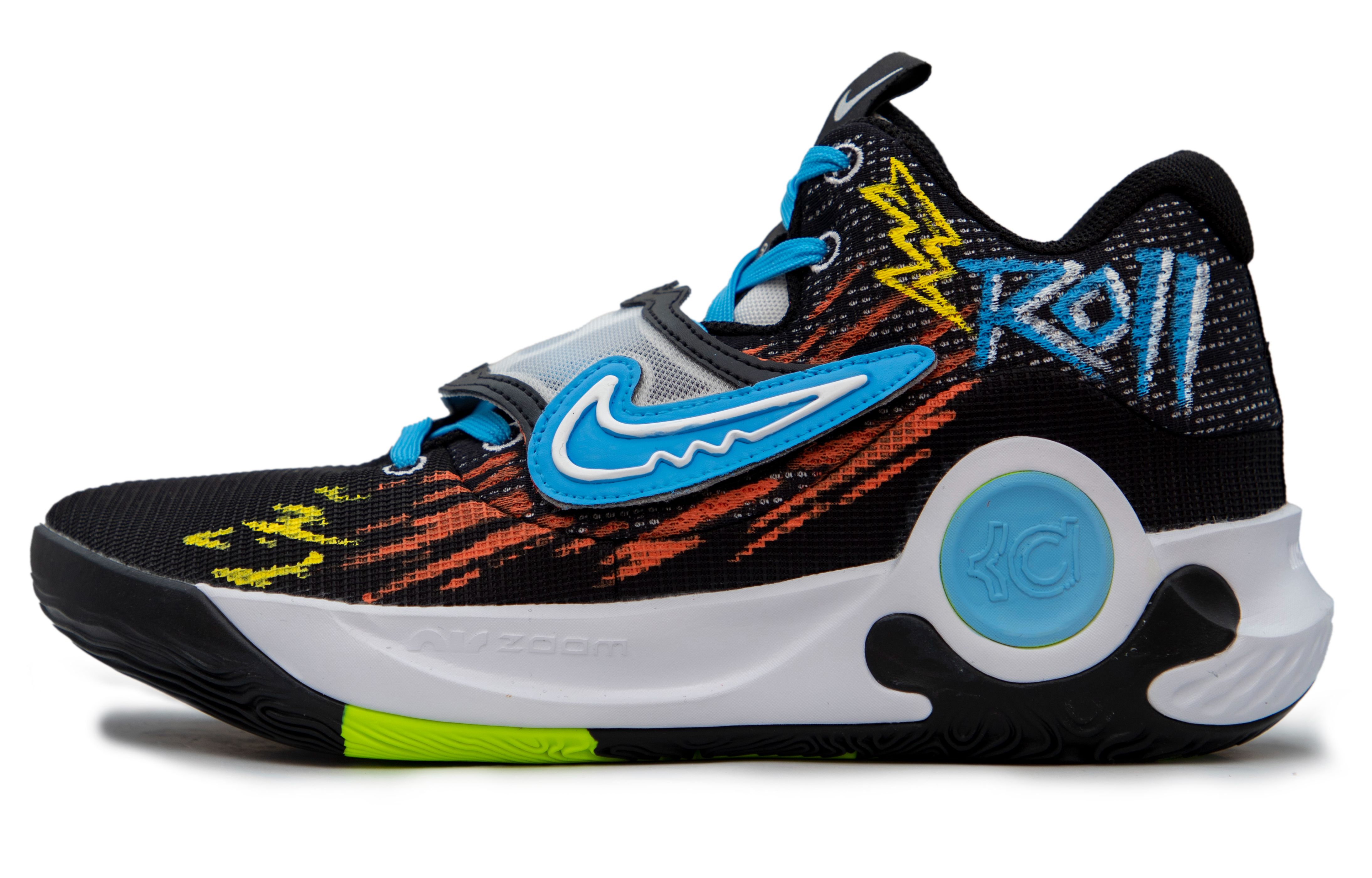 

Nike Баскетбольные кроссовки KD Trey 5 X Thunderball с противоскользящим и износостойким покрытием, легкие, среднего размера, мужские, черно-синие