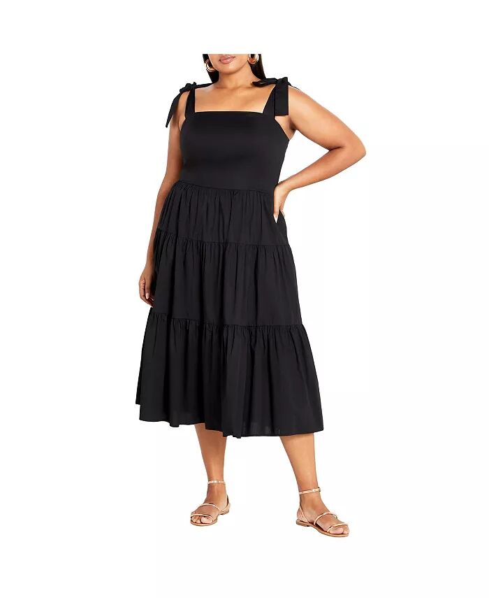 

Платье макси Corrine Plus Size CITY CHIC, черный