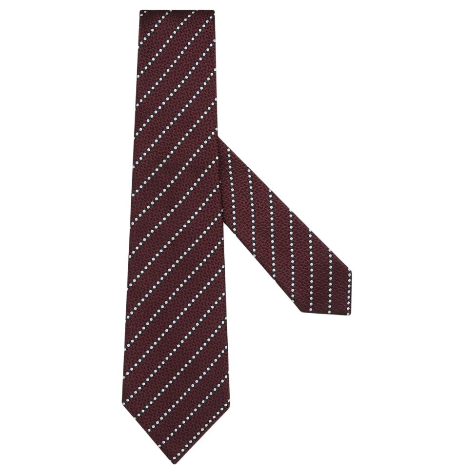 

Ermenegildo Zegna Зауженный галстук с жаккардовым узором, Burgundy