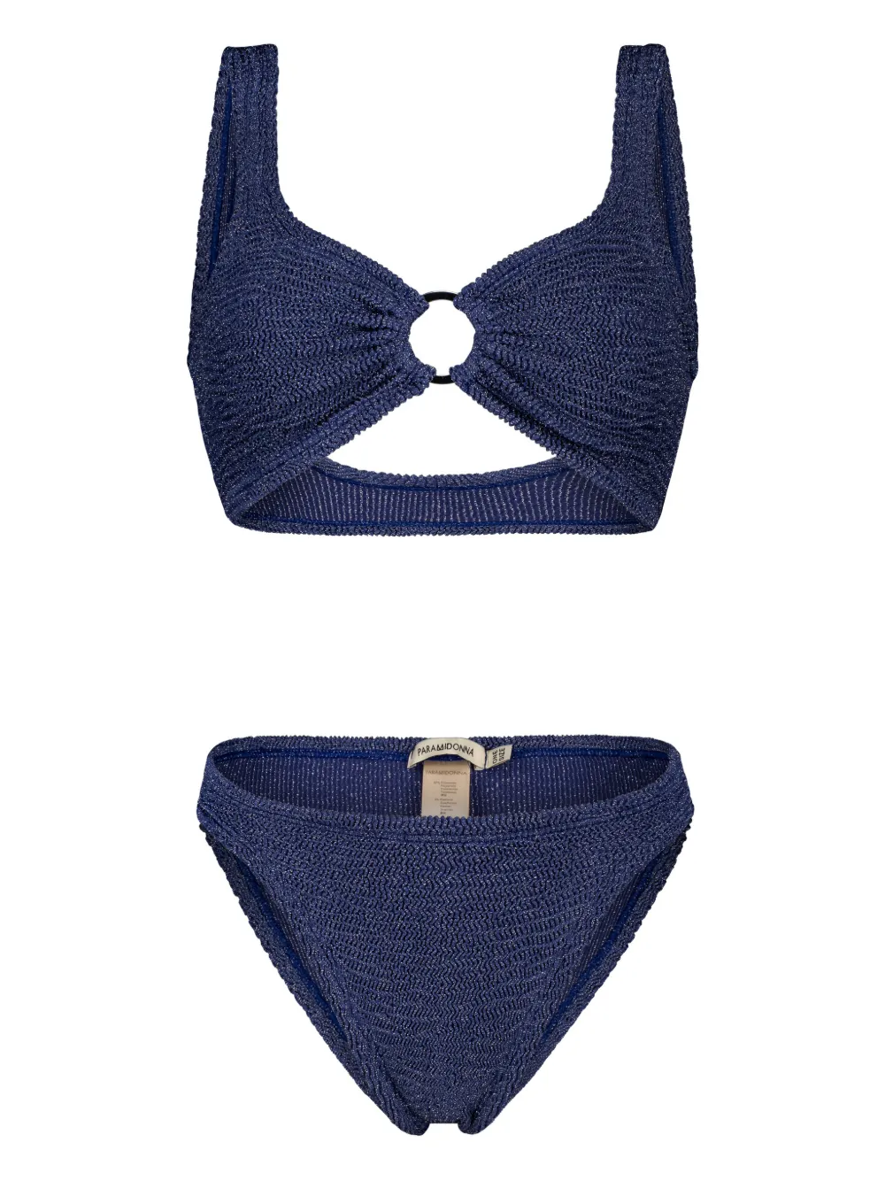 

Фактурное бикини "Ирина" с кольцами Paramidonna, синий
