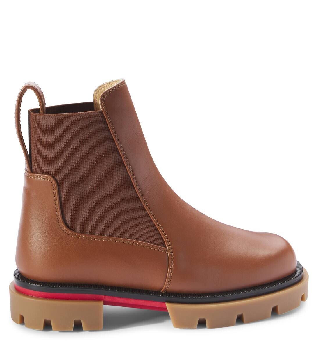Ботинки челси из кожи Marchacroche Christian Louboutin Kids, цвет cuoio — фото 3