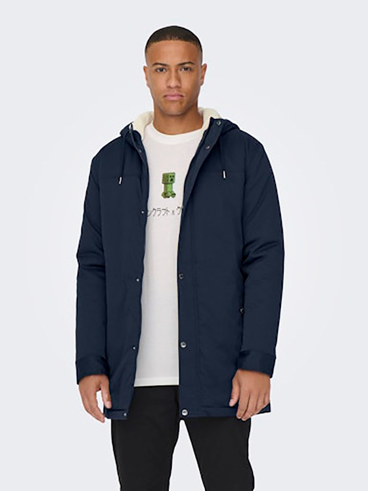 

Парка ONLY & SONS Parka, темно-синий