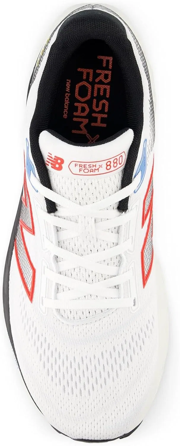 Мужские беговые кроссовки New Balance Fresh Foam X 880 V14, 2-White Neo Flame Black — фото 2