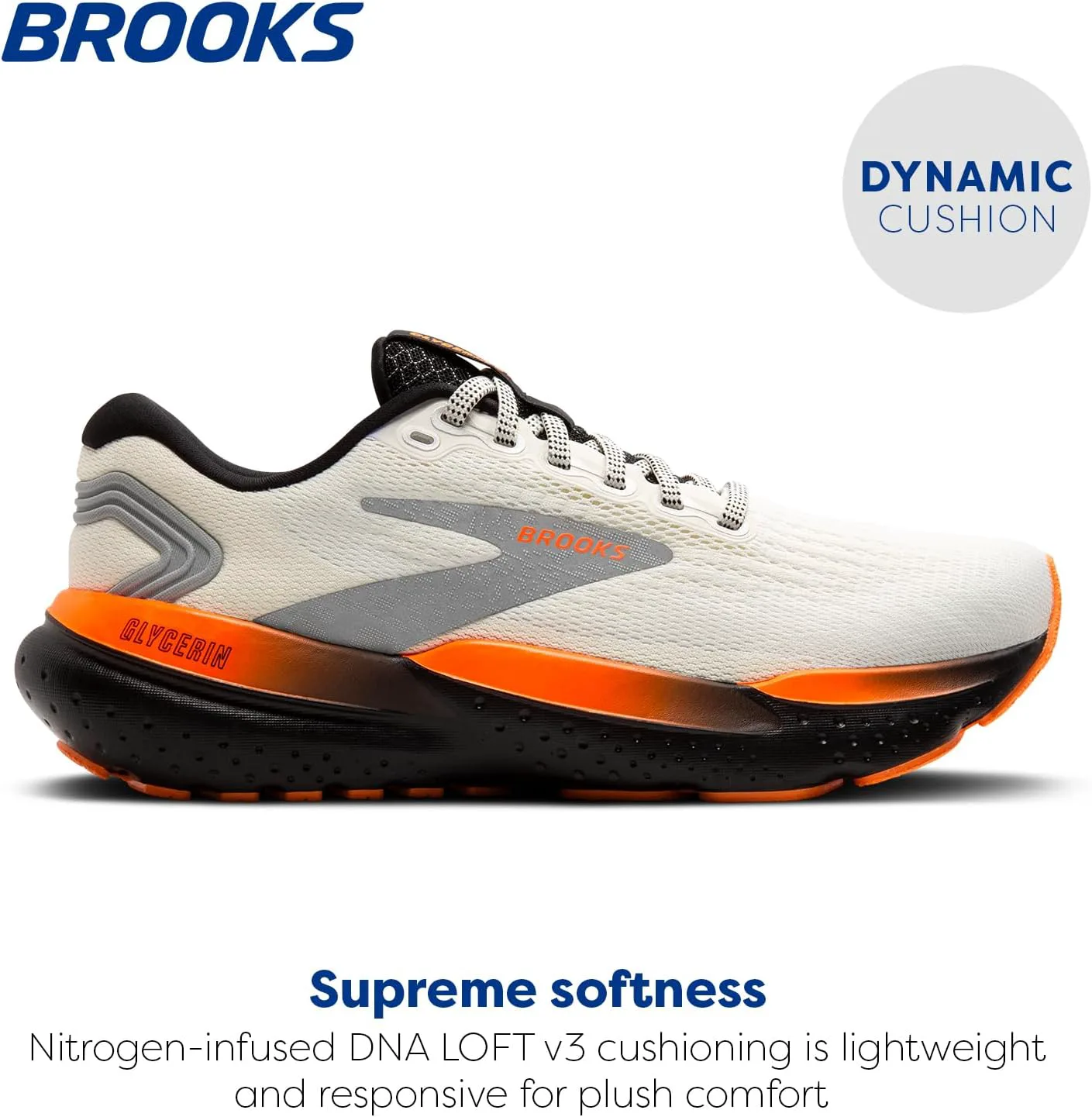 Мужские кроссовки Brooks Glycerin 21 Neutral для бега, оранжевый/черный — фото 4