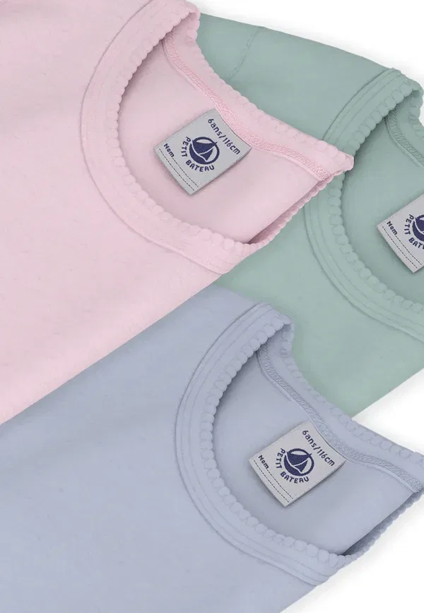 Комплект из 3 маек, хлопок, Petit Bateau, мультиколор — фото 3