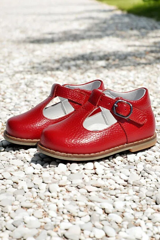 Детские туфли для девочек ортопедические Cevoclub Kids, Red — фото 4
