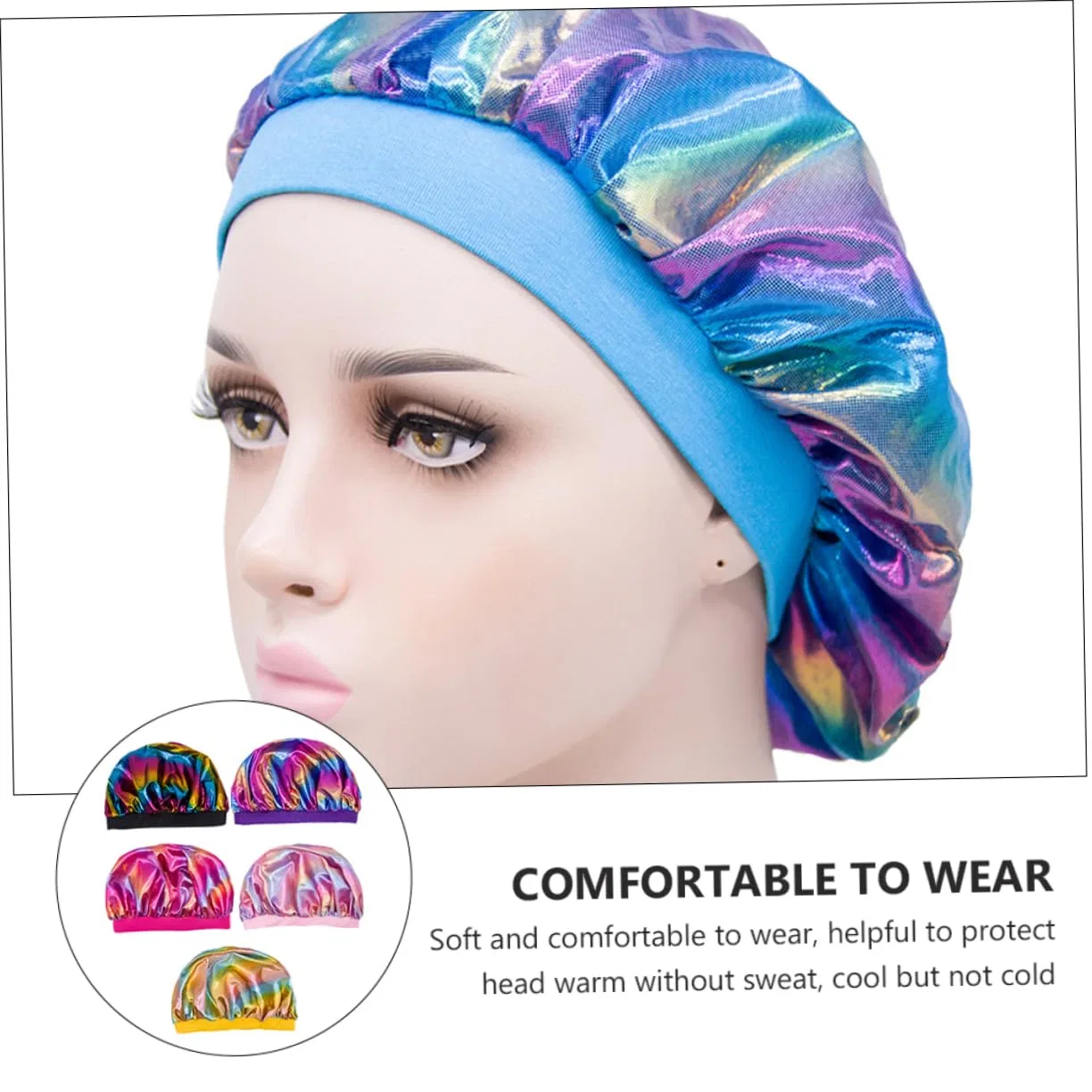 Шапочка для душаs Pack of 5, Beavorty, Polyester, Multicoloured — фото 4