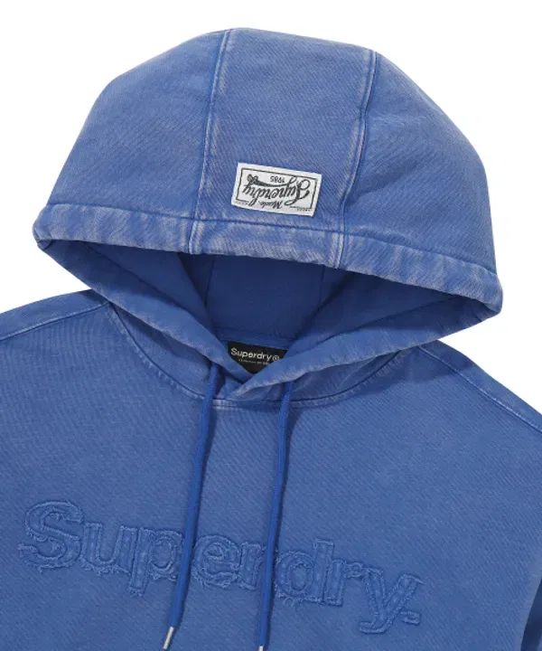 Худи винтажное Superdry, синий — фото 4