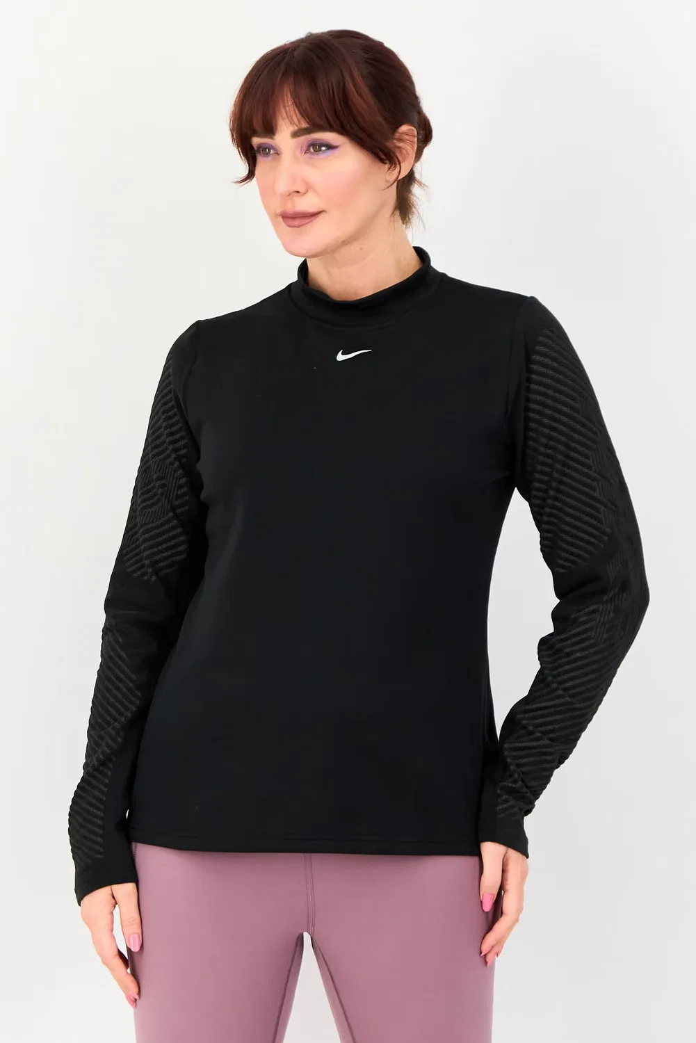 Лонгслив утепленный с длинным рукавом Therma Fit Nike, черный