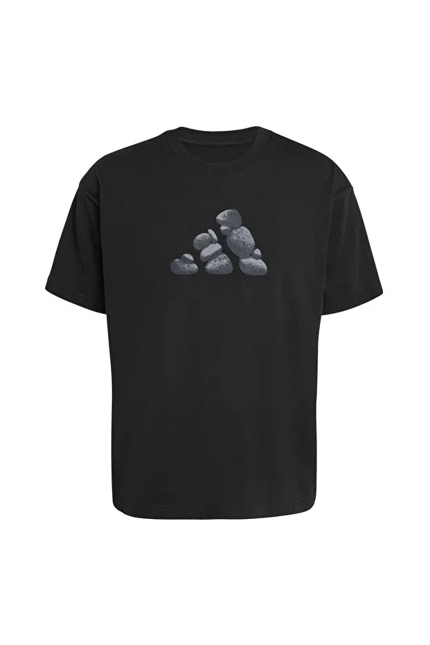 Женская спортивное футболка с принтом U rocks g t unisex sports t-shirt kb9666 Adidas, Black — фото 4