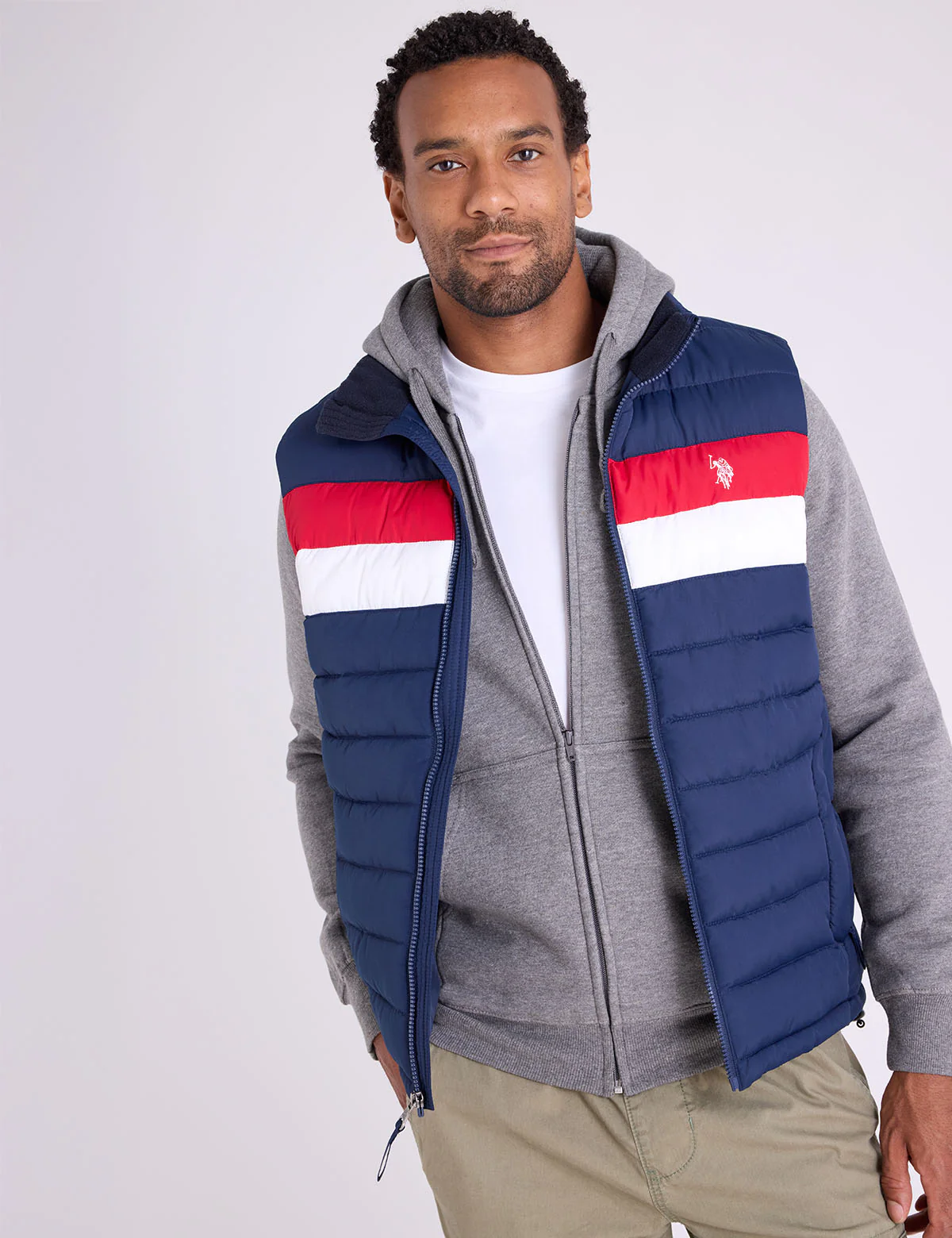 

Жилет U.S. Polo Assn Signature Color Block Quilted, синий