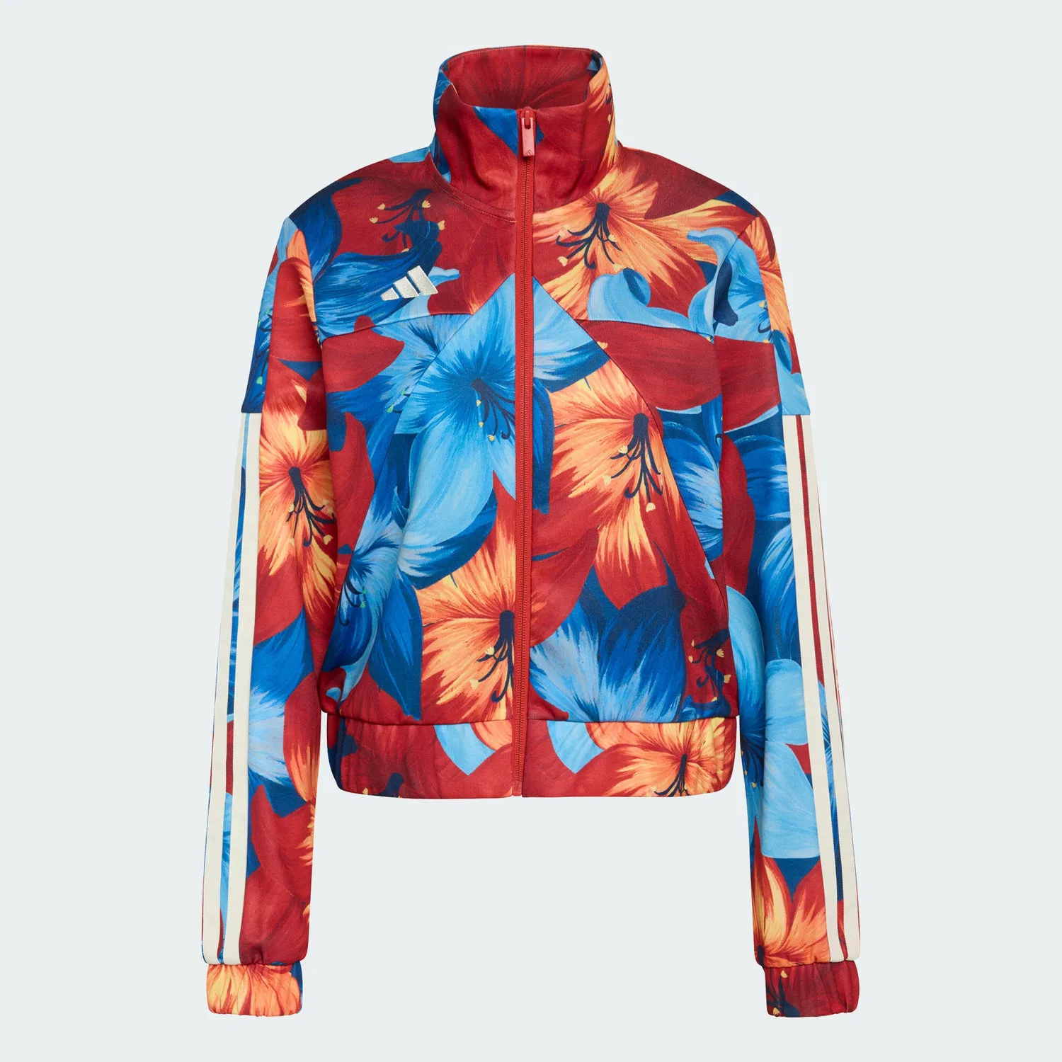 Мужское худи свободного кроя Adidas x FARM RIO House of Tiro Track Top, Hellblau Rot Weiss — фото 2