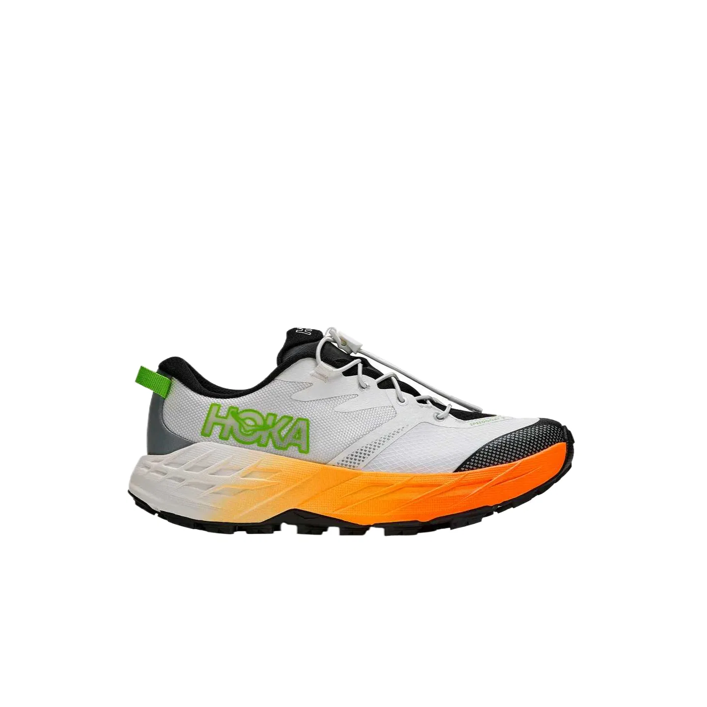 Детские беговые кроссовки для девочек и мальчиков с амортизацией HOKA ONE ONE, Morning Frost White/Neon Orange — фото 3