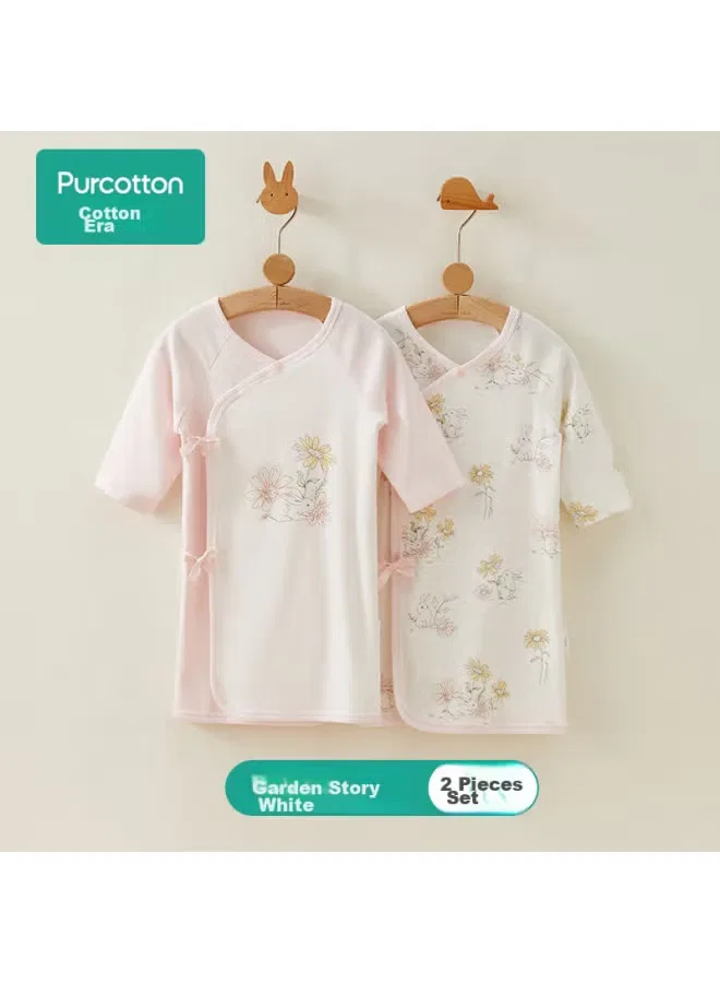 Одежда для новорожденных с принтом садовая история Purcotton, белый