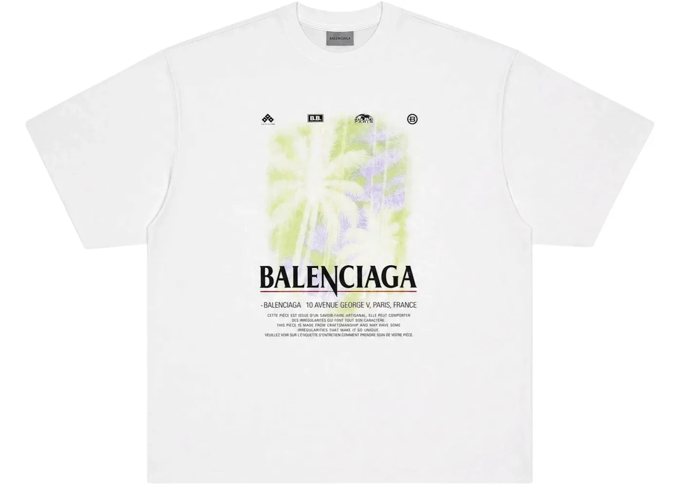 Женская футболка с логотипом Balenciaga, Белый