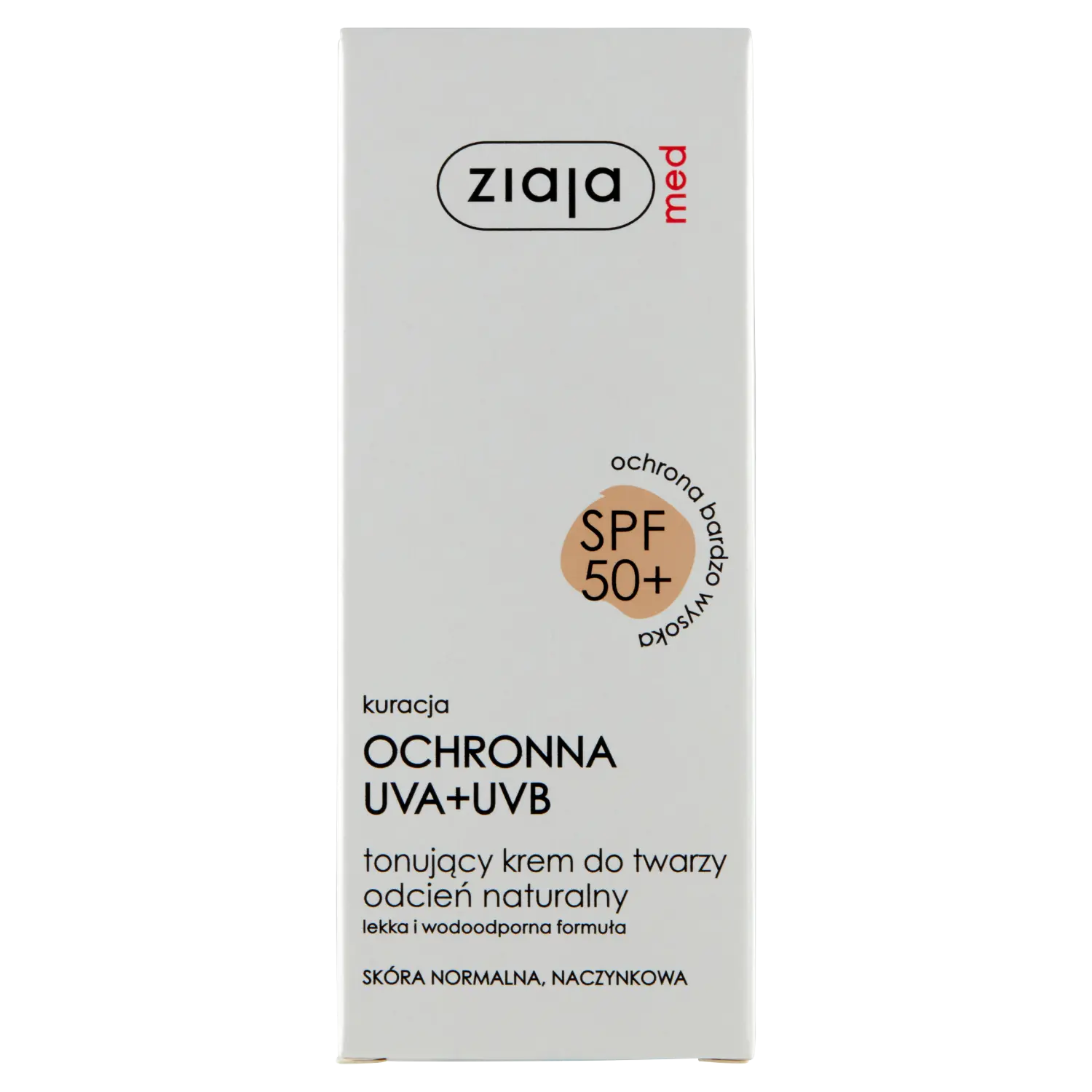 

Ziaja med тонизирующий крем SPF50+ для лица, 50 мл