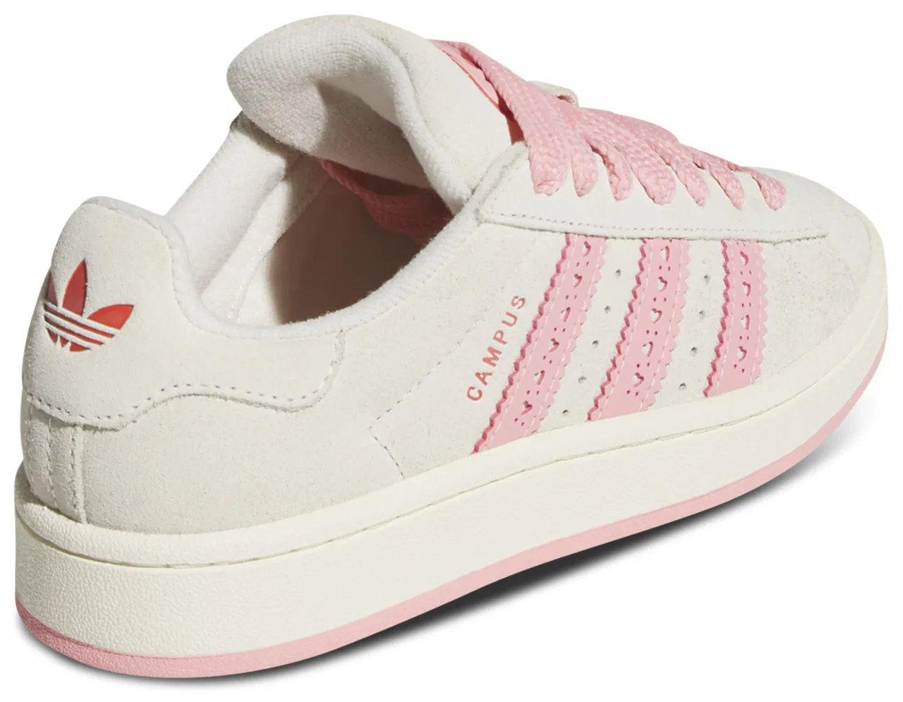 Кроссовки для девочек Campus 00s Adidas, цвет Cream/Pink/Red — фото 3