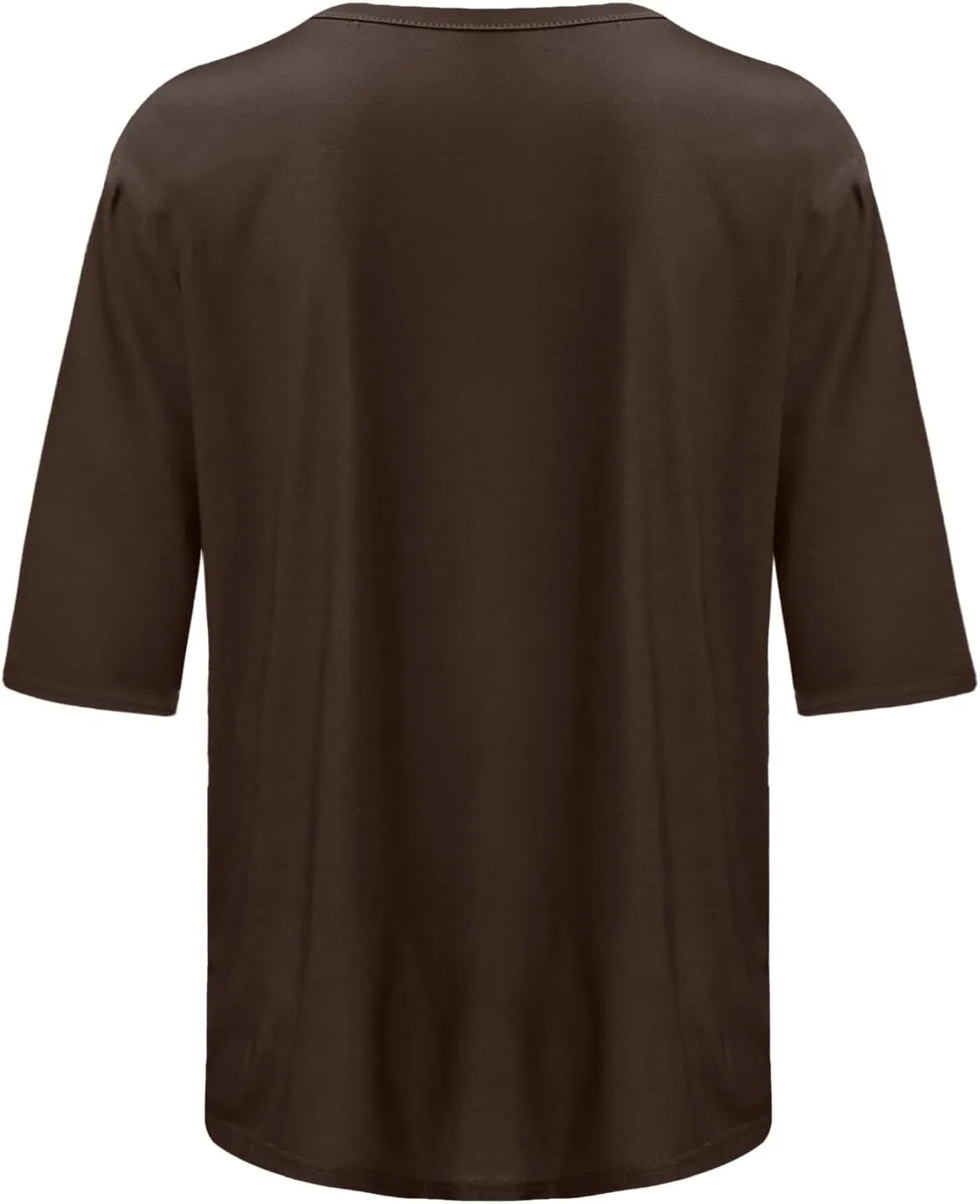 Женская футболка свободного кроя с круглым вырезом Generic, Brown — фото 3