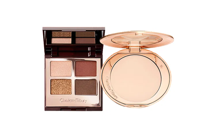 Женский набор косметики с пудрой и палеткой теней Charlotte Tilbury