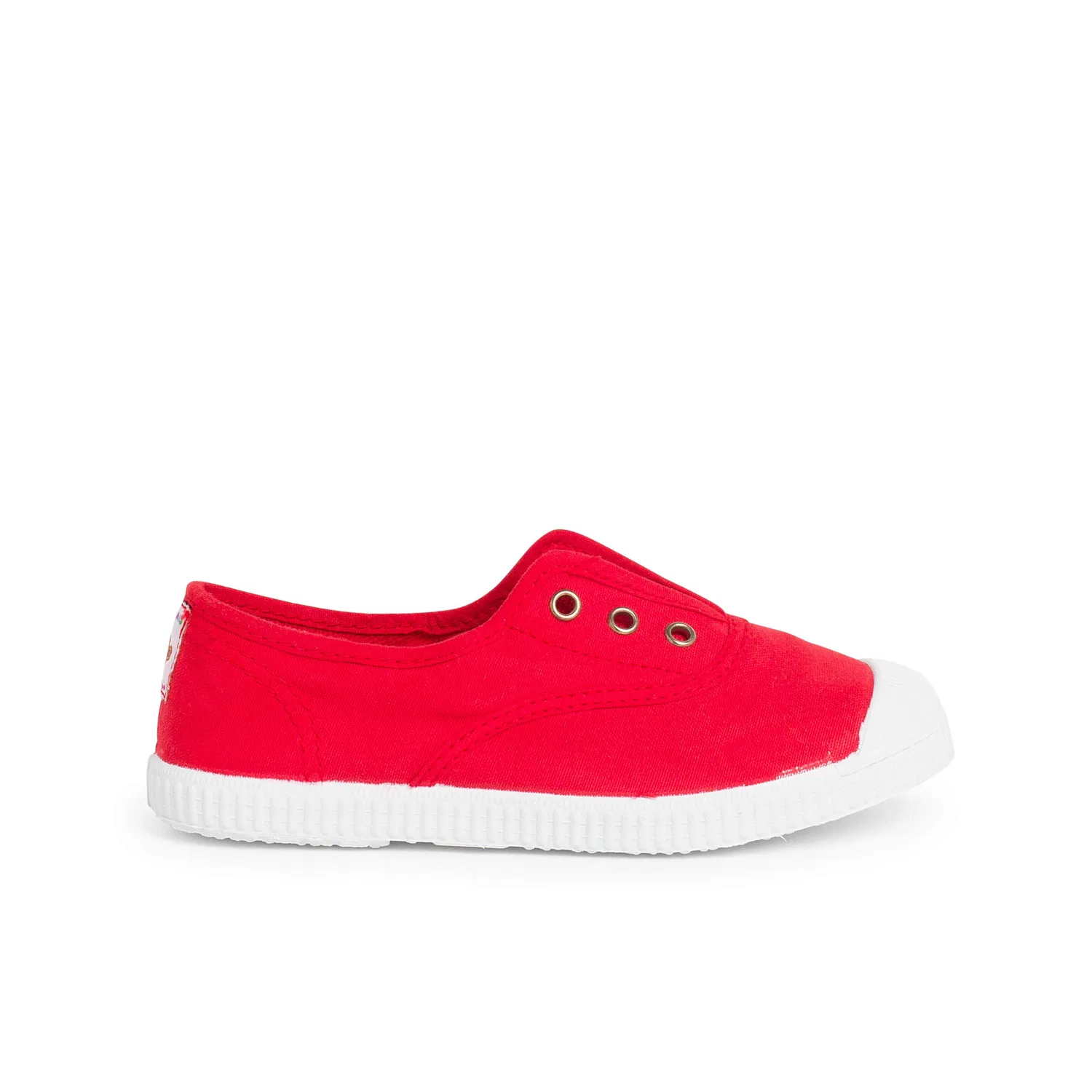 Детские кеды без шнурков с принтом Pisamonas No-lace Rubber Toe Canvas Shoes Pisamonas, Red