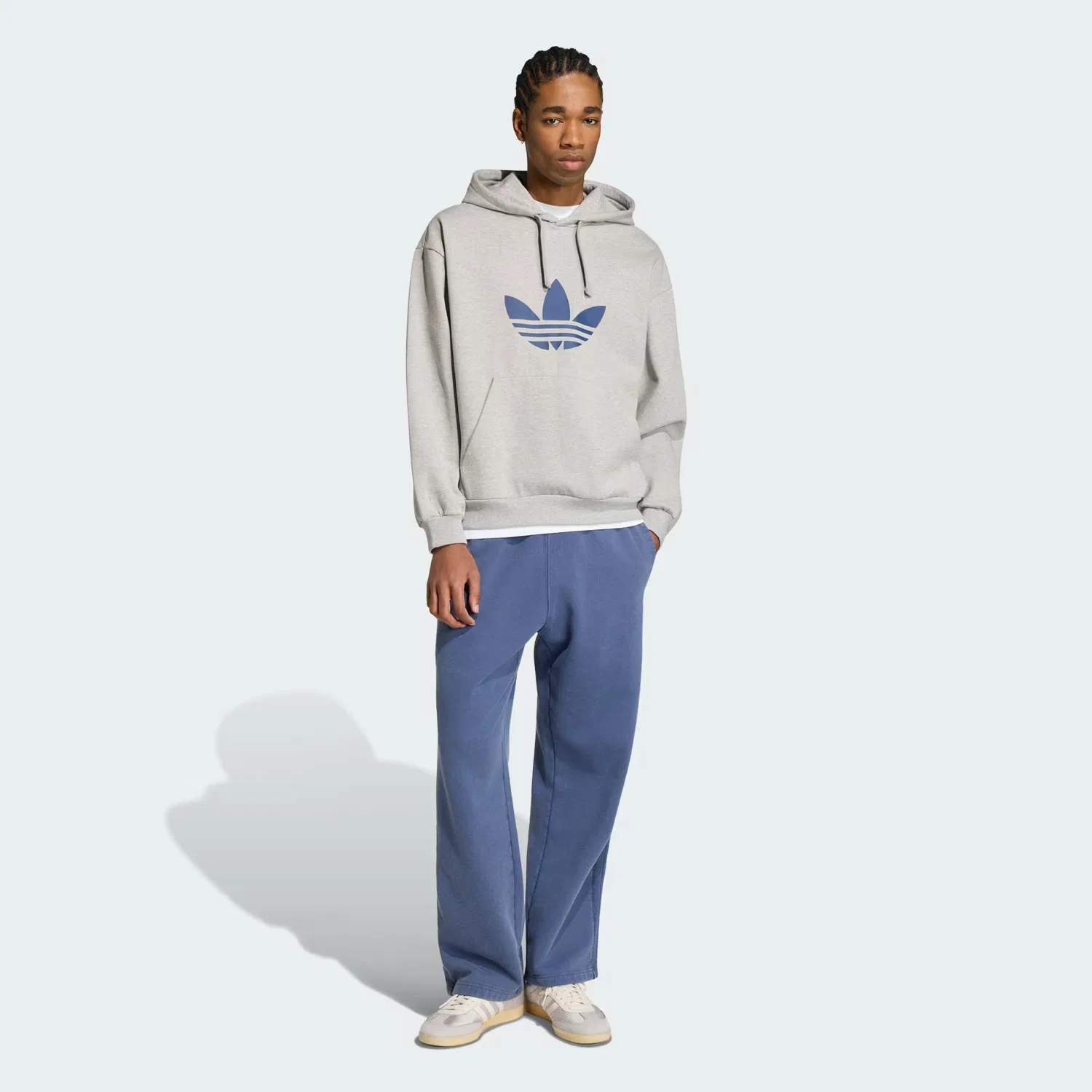Мужские штаны свободного кроя из флиса Trefoil Essentials Loose Fleece Adidas Originals, темно-синий — фото 3