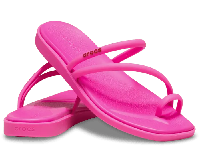 Шлепки Crocs Women's Miami Toe Loop, розовый — фото 3