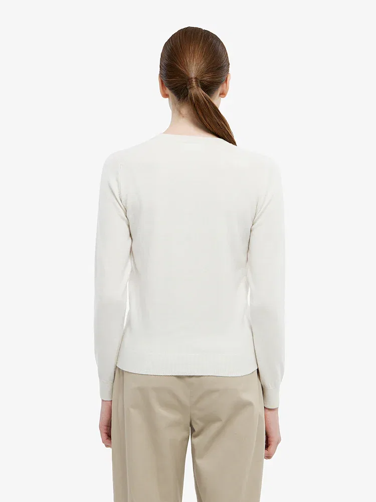 Свитер женский LACOSTE Ivory, базовый, из 100% шерсти — фото 3