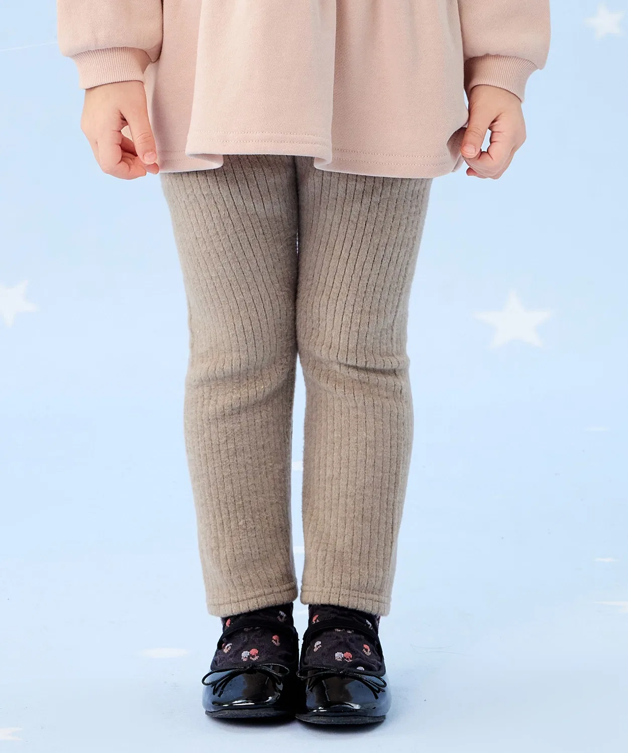 Детские утепленные узкие брюки с полным покрытием, модель Slim, combimini, Brown Other