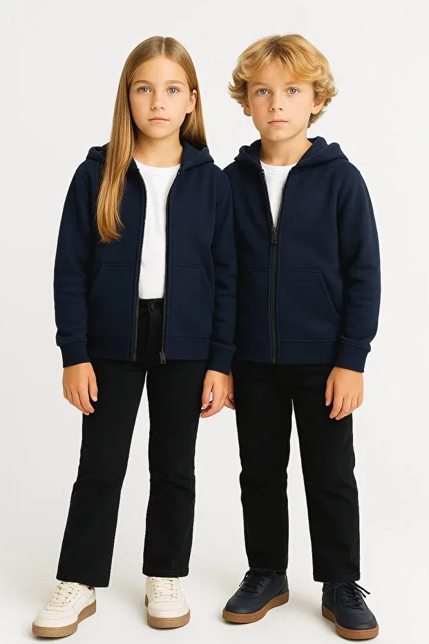 Детская толстовка для мальчиков на молнии Ahengim, Navy Blue
