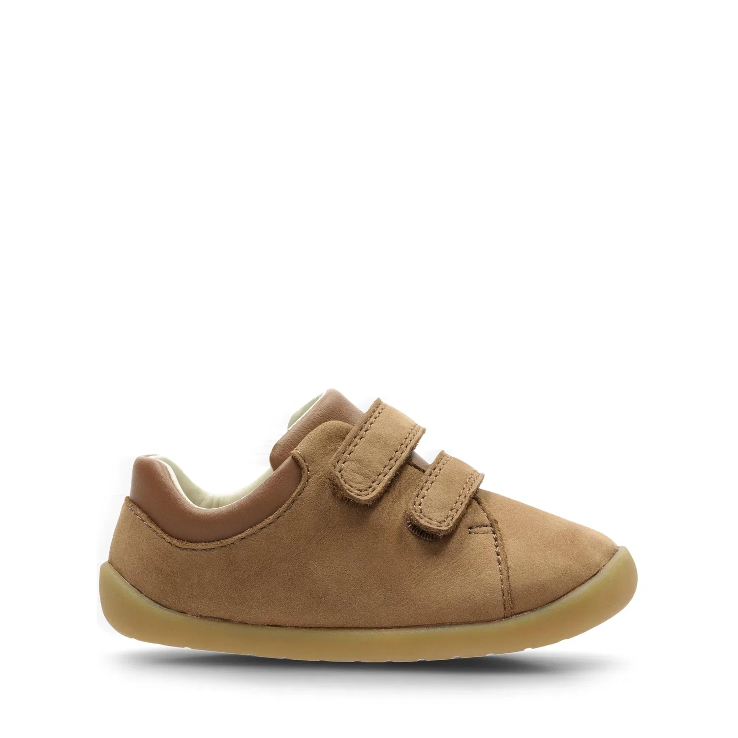 Детские кроссовки для мальчиков с липучками Roamer Craft T Clarks, Brown Tan Leather — фото 2